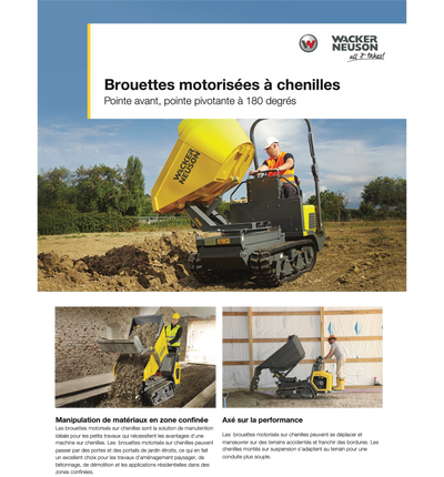 Brouettes motorisées à chenilles