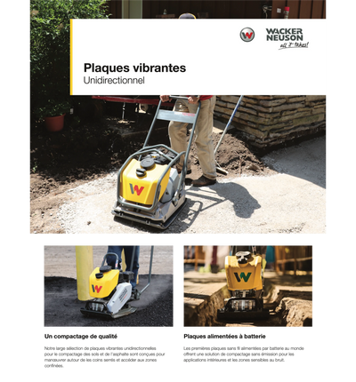 Plaques vibrantes unidirectionnel